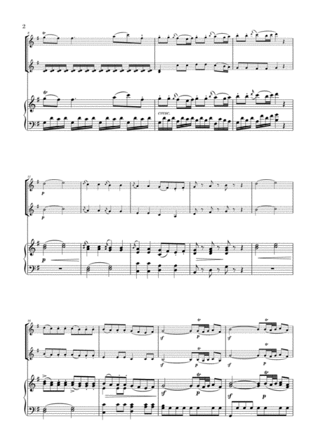 Eine Kleine Nachtmusik For Flute Violin And Piano Page 2