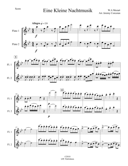 Eine Kleine Nachtmusik For Two Flutes Page 2