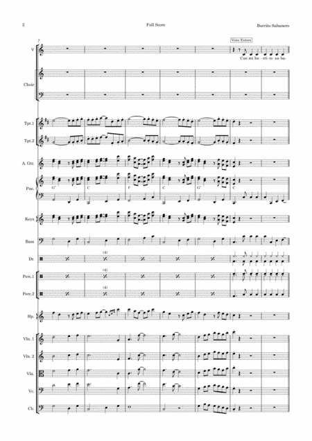 El Burrito Sabanero Mi Burrito Sabanero Voice With Choir Rhythm Section And Strings Page 2