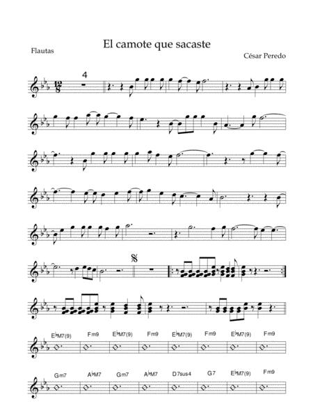 El Camote Que Sacaste Partitura Flauta Tema E Improvisacin Del Disco Cosas De Negros Page 2