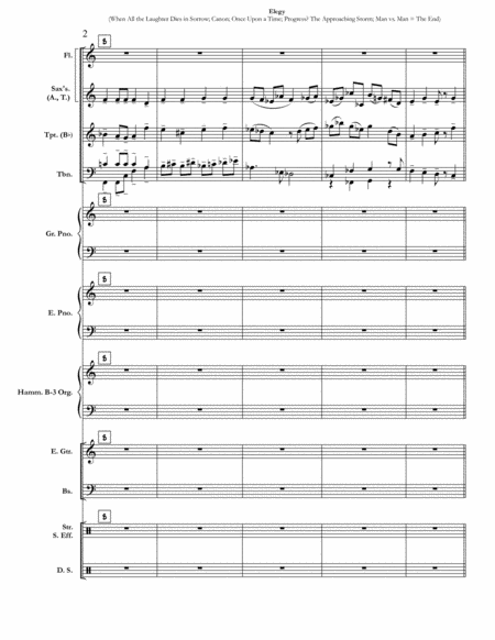 Elegy Canon Once Upon A Time Progress The Approaching Storm Man Vs Man The End Chicago Full Score Set Of Parts Page 2