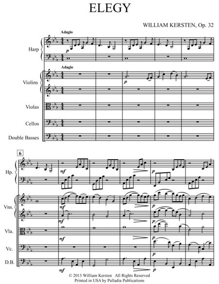 Elegy For Strings And Harp Page 2