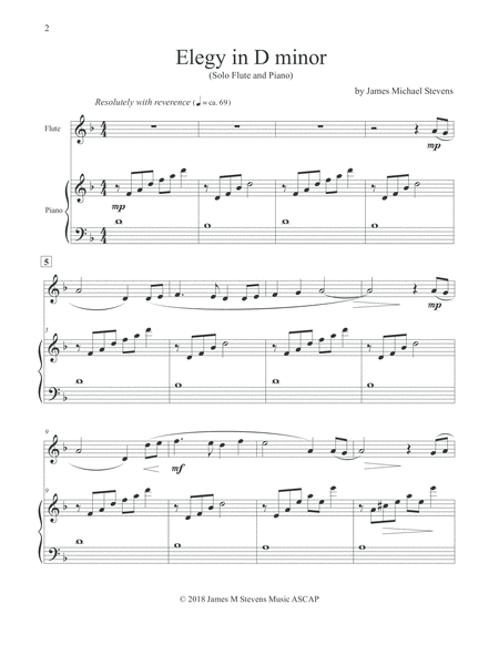 Elegy In D Minor Flute And Piano Page 2