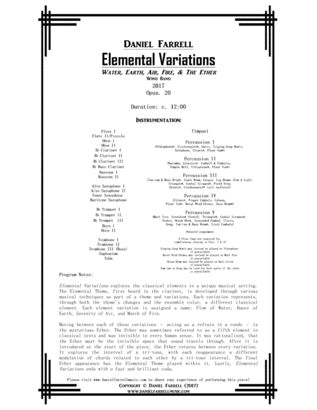 Elemental Variations Wind Band Op 20 Page 2