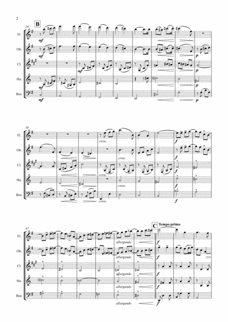 Elgar Chanson De Matin Wind Quintet Page 2