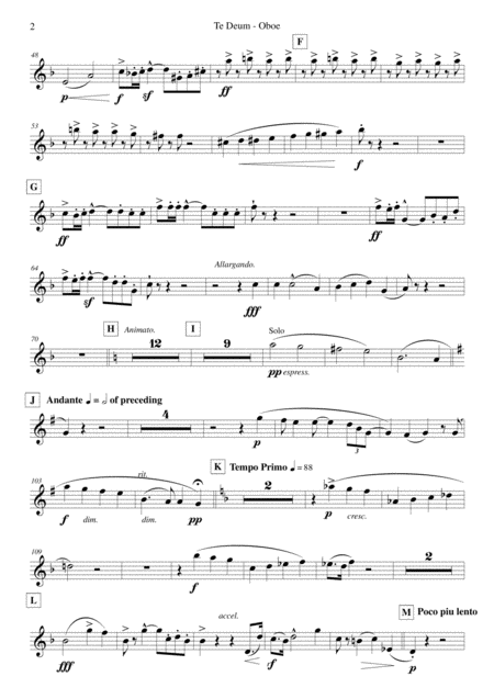 Elgar Te Deum Reduced Orchestration Oboe Page 2