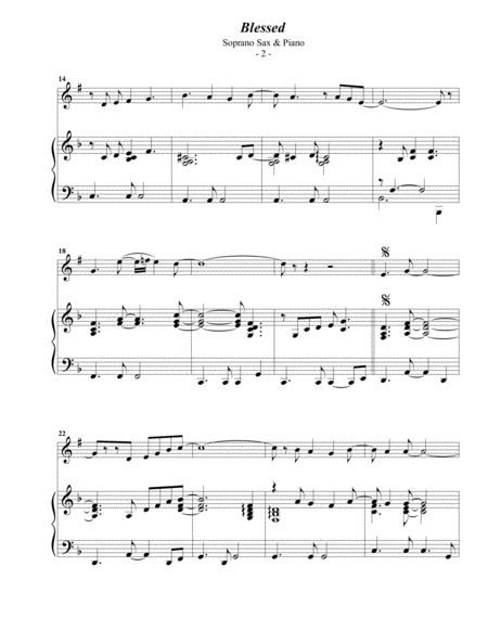 Elton John Blessed For Soprano Sax Piano Page 2