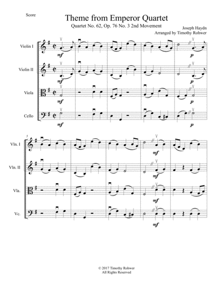 Emperor Quartet Theme Page 2