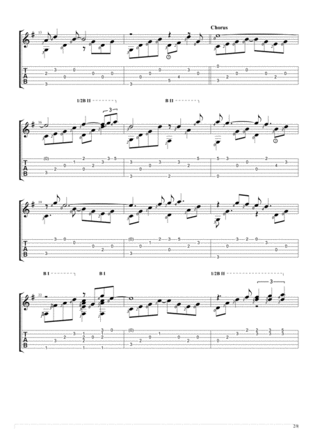 Endless Love Fingerstyle Guitar Solo Page 2