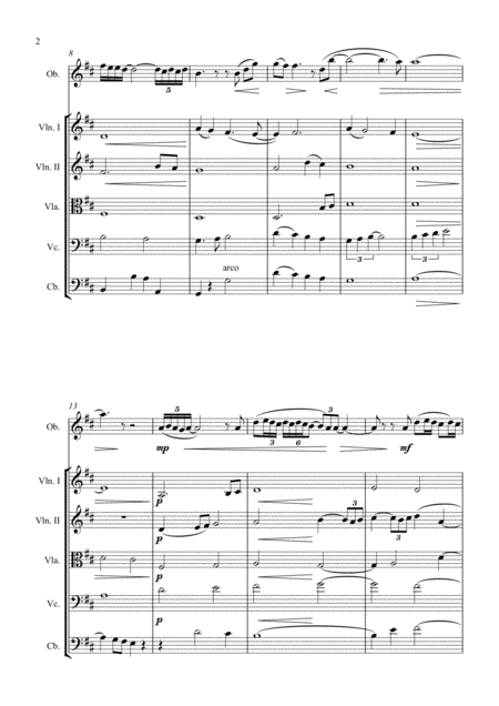 Ennio Morricone Gabriels Oboe From The Mission For Oboe And String Orchestra Page 2