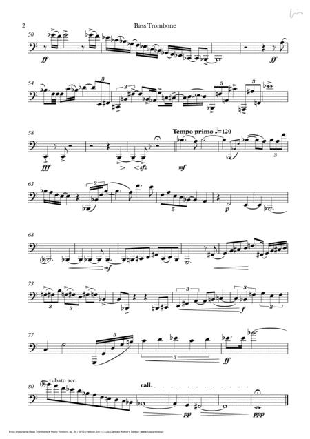 Entia Imaginaria Bass Trombone Piano Version Page 2