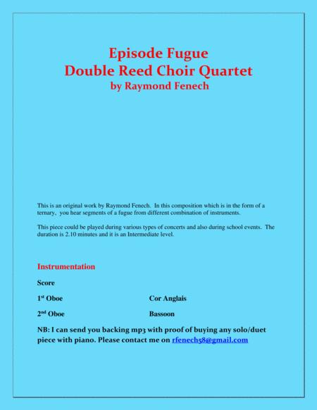 Episode Fugue Woodwind Quartet Chamber Music Double Reed Choir 2 Oboes Cor Anglais And Bassoon Intermediate Level Page 2