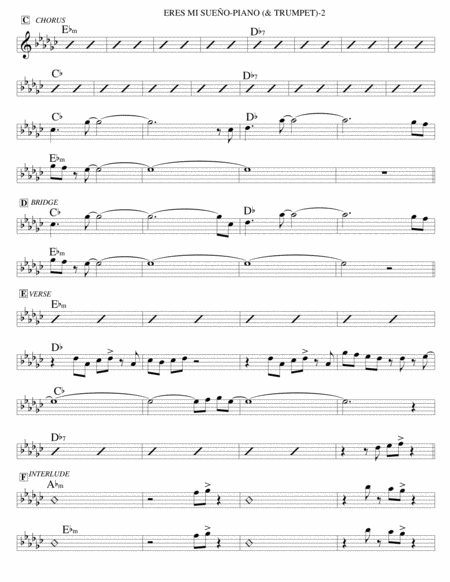 Eres Mi Sueo Piano W Trumpet Arrangement Page 2