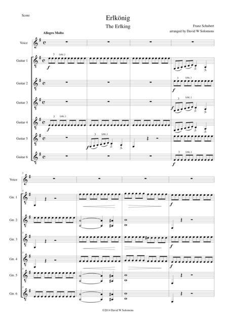 Erlknig Erlking Low Or Medium Voice And 6 Guitars Page 2