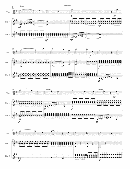 Erlknig The Erlking For Viola And 2 Guitars Page 2