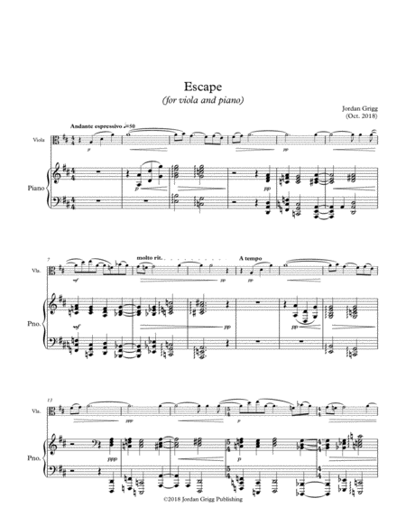Escape For Viola And Piano Page 2