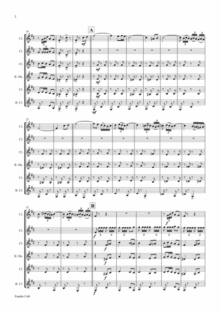 Espaa Ca Paso Doble Gypsy Dance Clarinet Quintet Page 2