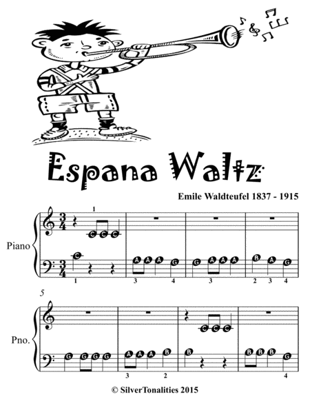 Espana Waltz Beginner Piano Sheet Music Tadpole Edition Page 2