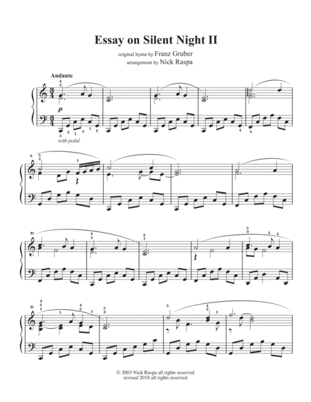 Essay On Silent Night Ii Intermediate Piano Solo Page 2