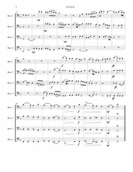 Et La La La For 4 Bassoons Page 2