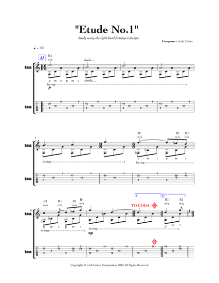 Etude No 1 For The Solo Six String Electric Bass Page 2