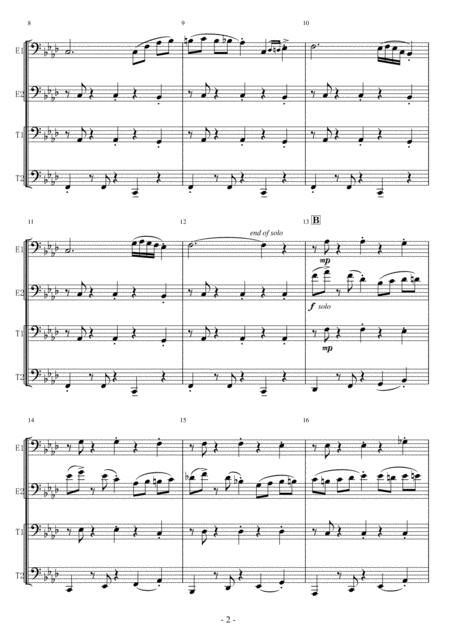 Euphonium Tuba Quartet Take Five Paul Desmond Page 2