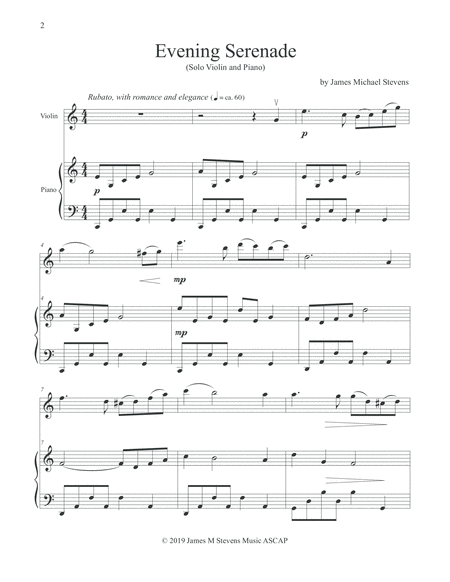 Evening Serenade Violin Piano Page 2