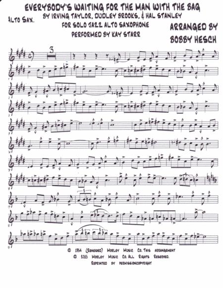 Everybodys Waiting For The Man With The Bag For Solo Jazz Alto Saxophone Page 2