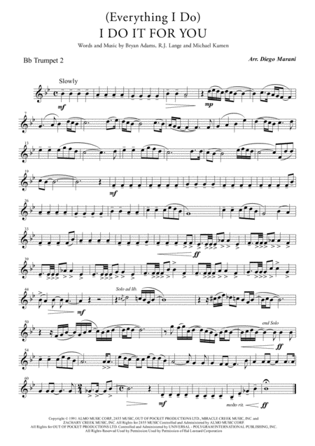 Everything I Do I Do It For You For Brass Quartet Page 2