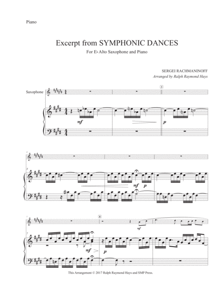 Excerpt From Symphonic Dances Op 45 Page 2