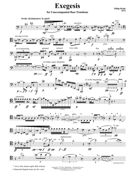 Exegesis Unaccompanied Solo For Bass Trombone Page 2