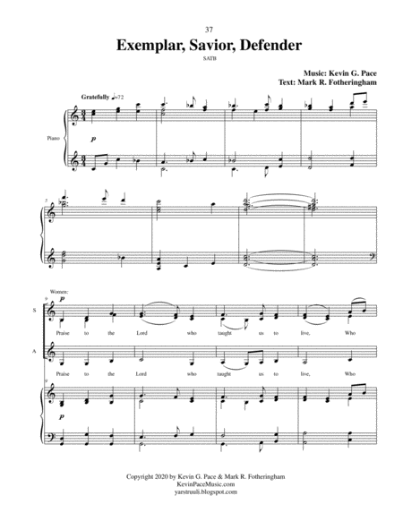 Exemplar Savior Defender Sacred Satb Choir With Piano Accompaniment Page 2