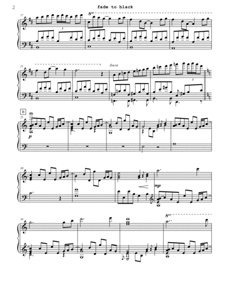 Fade To Black By Metallica Concert Piano Transcription Page 2