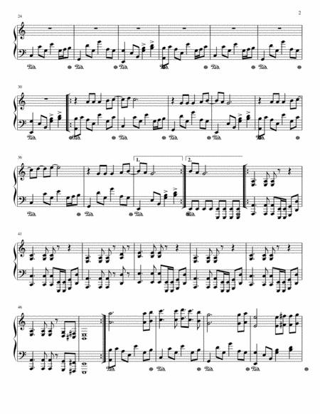 Fade To Black Piano Solo Arrangement Page 2