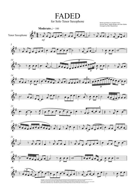 Faded For Solo Tenor Saxophone Page 2