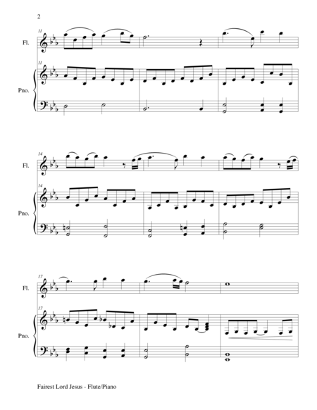 Fairest Lord Jesus Flute Piano And Flute Part Page 2