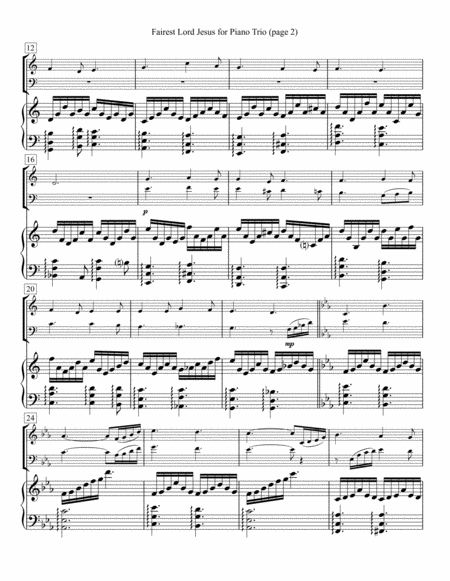 Fairest Lord Jesus For Piano Trio Page 2