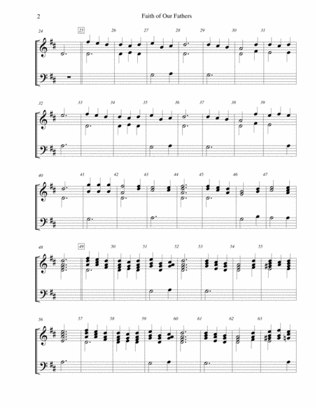 Faith Of Our Fathers For 2 Octave Handbell Choir Page 2