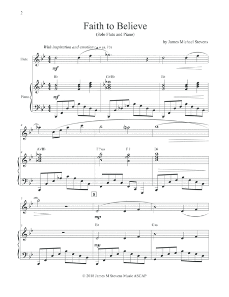 Faith To Believe Flute Piano Page 2