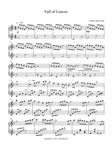 Fall Of Leaves An Original Solo For Double Strung Harp Page 2