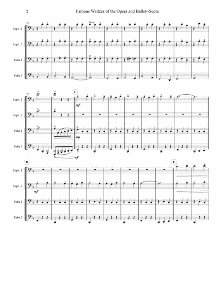 Famous Waltzes Of The Opera And Ballet Tuba Euphonium Quartet Page 2