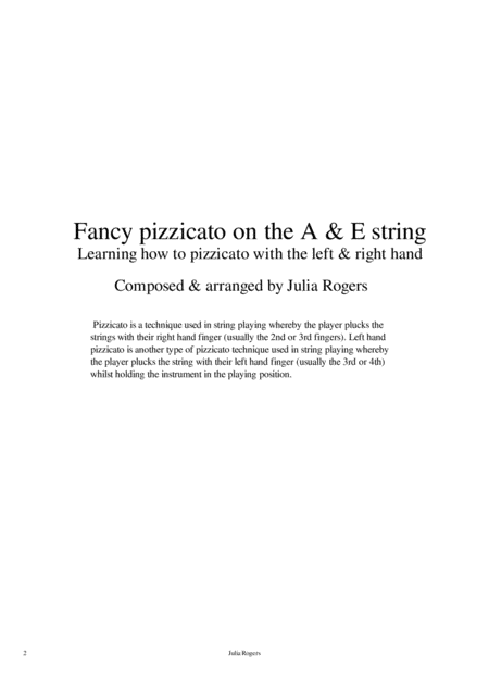 Fancy Pizzicato On The A E String Page 2
