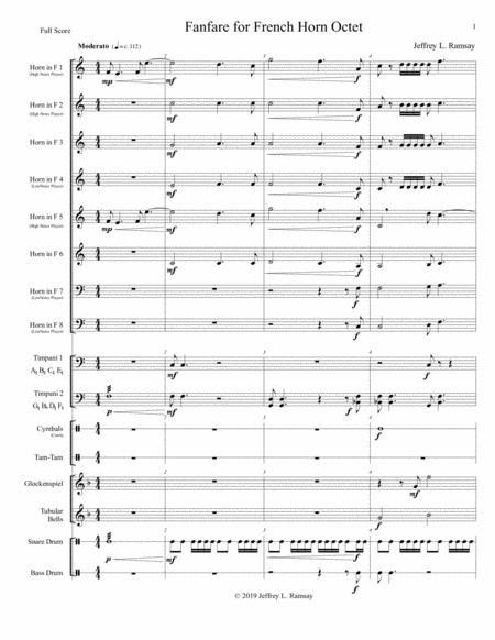 Fanfare For French Horn Octet Page 2