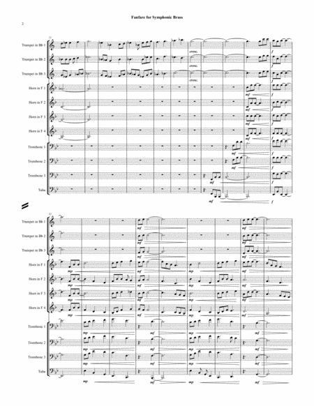 Fanfare For Symphonic Brass Page 2