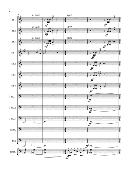 Fanfares For Brass Choir And Timpani Page 2