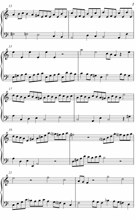 Fantasia 2 By Georg Philipp Telemann For Solo Piano Classical Music Or Tablet Series Page 2