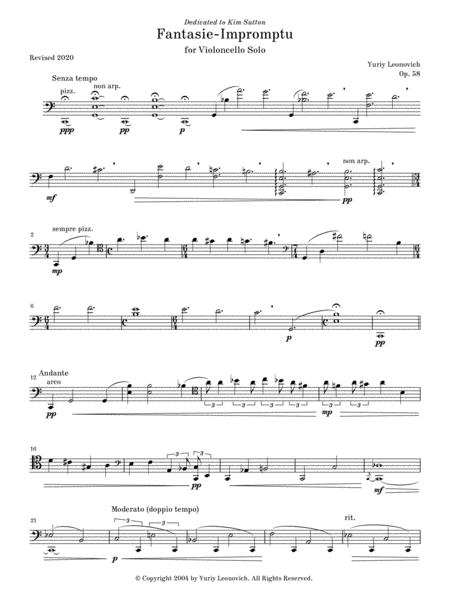 Fantasie Impromptu Op 58 For Cello Solo Page 2