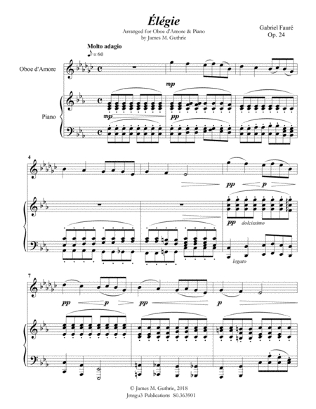 Faur Lgie Op 24 For Oboe D Amore Piano Page 2