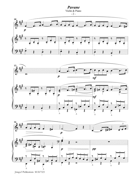 Faur Pavane Op 50 For Violin Piano Page 2