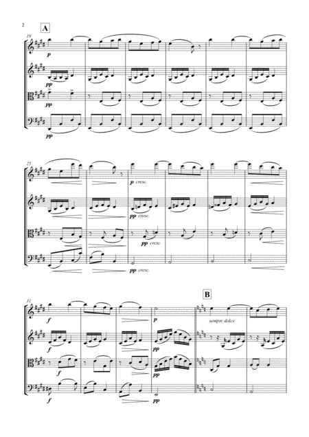 Faure Berceuse From The Dolly Suite Opus 56 No 4 For String Quartet Score And Parts Page 2